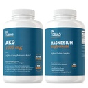 Tobias AKG Supplement & Magnesiumbisglysinaatti - Tuki energiatasot, lihakset, hermojen ja luun terveys korkea-absorptio Magnesium ja biosaatavissa AKG, Vegan, ei-GMO