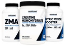 Nutricost Creatiini 500 Gram, typpioksidi 180 kapselia ja ZMA 180 kapselia Bundle