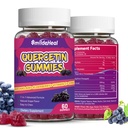 2 pakkausta Quercetin Gummies 1200MG, Quercetin Gumies bromelaiini, Sinkki C-vitamiini, immuunijärjestelmän vegaaninen Gummy for Adult & Kid, 120 vegan