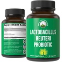 Lactobacillus Reuteri 50 miljardia PMY Probiootit kliinisesti tutkittu PreticX® XOS Prebiootti - Probiootti Kapselit täydentää Gut Health and Digestive Support - USA Tested for Molemmat naiset & miehet