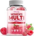 Sokerittomia naisia Multivitamiini Gummies - suuri Imeytyminen Multivitamiini naisille Gummy Omega-3, Astaksantiini, Kalsium, Rauta, A-vitamiini, C, D3, K2, E, B6, B12 - Tukee ihoa, hiuksia, energiaa, Immuuni