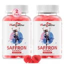 Saffron Gummies aikuisille Lapset - Organic Saffron Extract täydennysosa miehille Naisten sokeri Ilmainen mielialan tasapaino tuki Parempi uni aineenvaihdunta vitamiinit Non GMO Mansikka maku 60 päivää tarjonta