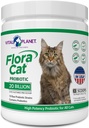 Elinvoima planeetta - Flora Cat Probiootti Powder täydentää 20 miljardia kulttuuria ja 10 Diverse kanta Korkea Potency Probiootit kaikille Kissat Feline Ruoansulatus ja immuuni tuki 30 Scoops 3.92 oz