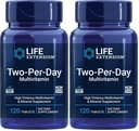 Life Extension Two Per-Day High Potency Multi Vitamin & Mineral Supplement - Vitamiinit, Minerals, Kasviuutteet, Quercetin, 5-MTHF Folaatti & More - Gluteeniton - 120 tablettia (pakkaus 2)