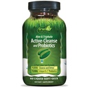 Irwin Naturals Aloe & Triphala Active Cleanse + Probiootit - 60 Liquid Softgels - Natural Digestive Support - Hellävarainen, Tehokas Detox + Eliminaatio 2-Part Colon Care - ravinto + tasapaino
