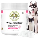 Whoulinen Lemmikki Organics WholeBiotics - Päivittäinen koira Probiootit Ruoansulatusterveys tuki & Immuuni Boost - 9 kanta - Prebiootit & Probiootit koirille & Kissat - Gut Health koirille - 1 Oz - 28 Scoops