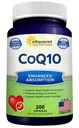 aSquared Nutrition CoQ10 (400 mg Max Strength, 200 kapselia) - suuri Imeytyminen Vegan Coenzyme Q10 Powder - Ubikinoni täydentää pillereitä, extra antioksidantti CO Q-10 Enzyme Vitamiinitabletit, Coq 10 400 mg