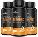 2000 mg liposomaalinen turmeerinen kurkumiini, jossa on mustapippuria ja inkivääriä Superior-absorptioon, jossa on Fulvic Acid ja Humidic Acid 180 Softgels - 3 kuukauden toimitus