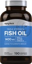 Piping Rock Fish Oil Omega 3 Täydennysosa ... 1400 mg ... 190 Softgels... Naisten ja miesten kolminkertainen vahvuus...