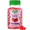 Biotiini Jelly Bean Gummy Vitamiinit, Max Strength Biotiini hiukset, iho ja kynnet, 10 000 mcg per tarjoilu, hiusten kasvu vitamiinit miehille ja naisille, 120 mansikka Blast hyytelöpavut, Kosher