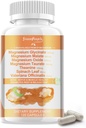 Magnesium Glycinate 500 mg/annos, jossa on malaattia, tauraaattia ja oksidia, magnesiumlisä lihaksille, luulle, nukkumiselle ja digestiolle, 120 vegan-kapselia, ei GMO:ita