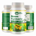 Neem Turmeric Capsules(Tablets) - High-Potency Azadirachta Indica Tabletit, Neem Lehdet ja Turmeric Equal Ratio - 300 tablettia, 150 tarjoilu, 1000 Mg. Pakkaus 1.