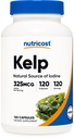Nutricost Kelp kapselit, 325 mikrog jodia, 120 kapselia, kasvissyöjä, ei-GMO & gluteeniton