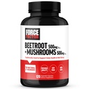FORCE FACTOR Beetroot + sieniä Supplement for Great Health, Beet Root Kapselit 7 Toiminnallisia sieniä, leijonat Mane, Cordyceps, & More, soijaton, non-GMO, 120 kapselia