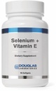 Douglas Laboratories Selenium + E-vitamiini 400 IU, luonnollinen muoto E-vitamiinia ja 50 mikrog Selenium 90 Softgels