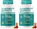 SmartyPants Prenatal Multitamine Gummies, Omega 3 (DHA/EPA), Metyylifolaatti, biotiini, D3-vitamiini, C-vitamiini, B12-vitamiini, B6, A-vitamiini, K & sinkki, gluteeniton, 120 kreivi (40 päivän toimitus) (pakkaus 2)