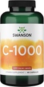 Swanson-vitamiini C w/Rose HIPS - Herbal Supplement Promoting Skin Health, Heart Health & Immunomy System Support - Natural Formula Promoting Protection & Wellness - (90 kapselia, 1000 mg Each)