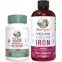 MaryRuthin monivitamiinilasit naisille (Cherry & Raspberry) & Iron Liquid Supplement (Berry) 