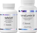 SafeCell S-asetyyliglutationi Supplement for Neuro Health Support & TetraCumin SR Joint Support Supplement, Kestävä julkaisu Turmeric Curcumin Metabolite