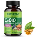 LUONNELO Koko ruoka CoQ10 täydentää, 120 kasviskapselia, Heart Health Blend, Tehokas antioksidantti, CoQ10 100mg tukee energian tuotantoa