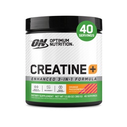 Optimum Nutrition Creatine Monohydraatti Plus Powder, Oranssi passionhedelmät Maustettu Creatine Performance Blend Elektrolyyttejä nesteytys, lisätyt vitamiinit, 40 tarjoilua, 360 grammaa (Pakkaus May Vary)