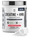 SteelFit Creatine HMB Powder - 5g Creapure Creatine Monohydraatti Powder, 3g myHMB & 1000 IU D-vitamiini - harjoitus täydentää lihasten kasvua, voimaa, Recovery & Energy - makuamaton, 30 tarjoilua