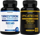 DORADO NUTRITION Epicatechin Extract 750mg Per Serving - (120 kapselia) ja Turkesterone Supplement 500mg (120 kapselia)