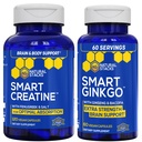 Ginkgo Biloba + Creatiini Monohydraatti Bundle - Advanced Imeytyminen Formula * - Extra Strength Aivojen tuki* - 180 Kapselit yhteensä