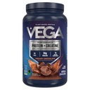 Vega Protein + Creatiini - 30g Kasviperäistä proteiinia, suklaata, 20 tarjoilua, 3g Creatiinia, 5g BCAA:ta, Vegania, Ketoa, Gluteeniton, Dairy Free, Low Carb, lihasten kasvua ja korjausta, juomasekoitusta, 36oz