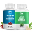 Naiset Painonhallinta Duo ... 15 Day Detox & Weight Loss Support... 2-vaihejärjestelmä puhdistaa, palauttaa ja ylläpitää tuloksia