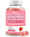 Collagen Gummies for Women, Hydrolysed Collagen Peptides Gummies Biotin, Collagen täydentää Gummy kanssa B12-vitamiinia, C-, D-, Sinkki hiukset ihon kynnet