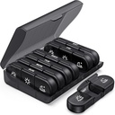 PULIV Viikoittain pilleri Organizer 3 Kertaa päivässä, Kannettava matka pillerilaatikko 7 päivää suuria pillerisäiliöt, Light-Proof pilleri tapauksessa vitamiineja, lääkkeitä, täydentää ja kalaöljyjä (musta)