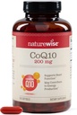 NatureWise CoQ10 200mg Softgels, High Potency Ubikinone - Coenzyme Q10 Supplement - Antioksidantti Heart Health + Energy - Vegan, ei-GMO, Gluteeniton - 200 kreivi[200-päivä toimitus]