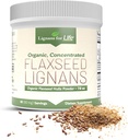 Lignans for Life - Natural Bulk Ground Pellavansiemenjauhe - Omega 3 & 6 rasvahapot täytetyt korkea kuitu antioksidantteja - Tuki Terve sydän ja hiukset, terve immuunijärjestelmä - 60 tarjoilua 80 mg per välilehti, 1 pakkaus