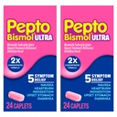 Pepto Bismol ULTRA Kapselit, vatsavaivat, pahoinvointi, närästys, ruoansulatusvaivat, ripulilääkkeet aikuisille - 5 oireiden lievitys, 48 t (2x24 t)