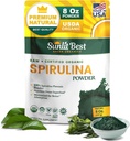 Sunlit Best Spirulina Powder Organic USDA - klorofylli, nopea imeytyminen, sinivihreä Spirulina Algae, Raw Vegan Protein - Ei-GMO, Gluteeniton Superfood Energy, Gut, Immunosupport Supplement - 8 Oz
