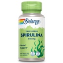 SOLARAY Spirulina 410mg Algae Superfood tukee energiaa, elinvoimaa ja yleistä terveyttä 100ct, 100 Serv.