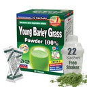 Yamamoto Kanpoh YAMAKAN Barley Grass Juice Powder, Young Barley Grass Powder Rich in Minerals, Vitamiinit & Plant-Based Protein for Women & Men, Grass Juice from Japan, Non GMO 22 Count