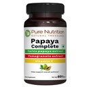 Pure Nutrition Papaya Complete - 60 Veg-kapselia (Tukee Platset Immuniteettia ja digestiota) Kapseli sisältää 500 mg Carica Papaya Fruit and Leaf Extract. Ei-GMO:t