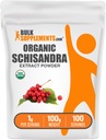 BulkSupplements.com Organic Schisandra Extract Powder - Schisandra Supplement, alkaen Schisandra Marries, Herbal Supplement - Gluteeniton - 1g per Serving, 100g (3.5 oz) (Pakkaus 1)