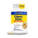 Enzymedica, Digest Basic + Probiootit, Gentle Digestive Enzymes with 400 MIU / Kapseli, 30 Kapselia
