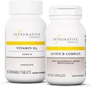 Integratiivinen Therapeutics B-komplex, 60 kapselia & D3-vitamiini 125 mikrog, 90 purutablettia - aktiivinen B-komplex tukemaan energian aineenvaihduntaa* - D3-vitamiinia tukemaan luun terveyttä