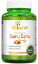 NurteeVit 100% Organic Camu Camu kapselit 500mg - C-vitamiini, pakattu vitamiineja ja kivennäisaineita (90 kreivi)