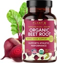 USDA Plant.O Premium Organic Beet Root Tablets [1350 mg Beets Powder] kanssa Black Pepper extra Imeytyminen - Typpioksidi täydentää