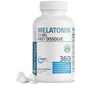 Bronson Melatoniini 12mg Nopeasti liuottamalla Nighttime uniapu tuki & rentoutus tuki, 360 Piparminttu Kasvisruokaa Lozenges