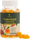 Turmeeric Curcumin Supplement Gummies - 95% Curcuminoids kanssa Turmeric & Inkivääri, Black Pepper parhaan absorption, Nature's Vegan Joint Support, Ei-GMO, Gluteeniton, Maukas persikka maku - 60 Gummies