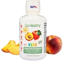 Go Terveitä lapsia Liquid Multivitamiini, Immuunituki, Kid Liquid Multivitamiinit, Korkea Imeytyminen Vegaani vitamiinit, Lapset Vitamiinit Multivitamiini Peach Mango - 30-60 Tarjoilut