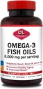 Olympian Labs Omega-3 Fish Oils, 2000mg per Serving - auttaa tukemaan aivojen ja sydämen terveys, 120 Count, (73)