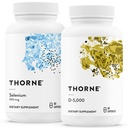 THORNE - Antioksidantti & Wellness Bundle - Seleeni & D-5000 - Tukee Kilpirauhasen terveys- ja immuunifunktio - 60 palvelinta
