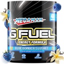 G Fuel Megaman Energy Drink Powder, Pre Treeni kofeiini Mix pelaamiseen, sokeriton Focus Amino, vitamiini + antioksidantteja, 9,9oz (sininen slushee, 40 tarjoilua)